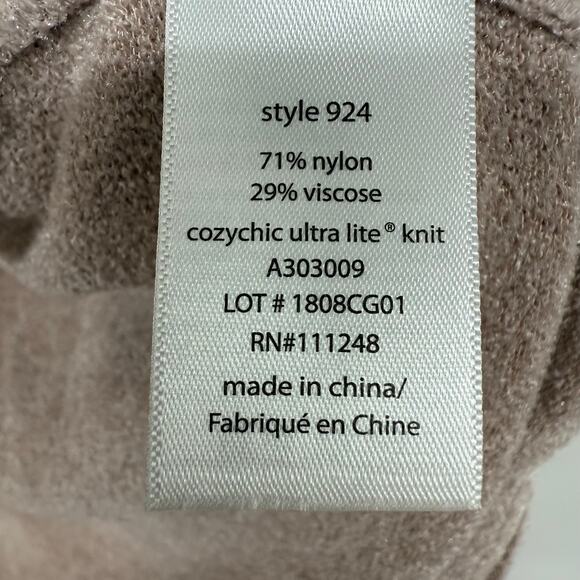 Barefoot Dreams Cozychic Ultra Lite Pointelle Cardigan Womens Sz S/M Light Brown - Picture 7 of 8